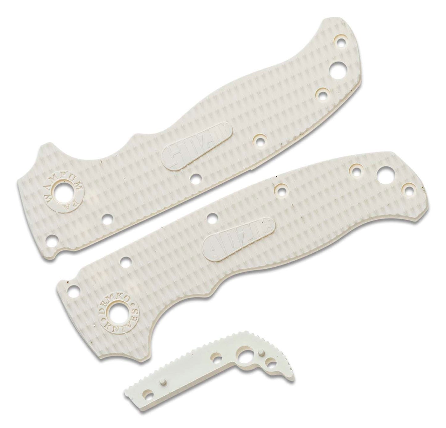 Factory Original Demko White Grivory Scales + Back Spacer for AD 20.5